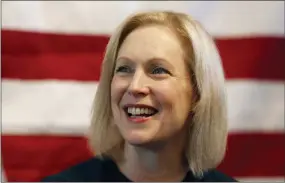  ?? CARLOS OSORIO — THE ASSOCIATED PRESS FILE ?? In this file photo, Democratic presidenti­al candidate Sen. Kirsten Gillibrand, D-N.Y., speaks at a town hall meeting during a campaign stop in Bloomfield Hills, Mich.