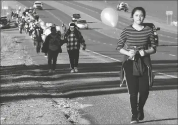  ?? FILE PHOTO ?? WALKERS TAKE PART IN A PREVIOUS YEAR’S benefit walk organized by the Josefina Yepez Foundation Against Cancer. This year’s walk, slated for Nov. 28, has been canceled owing to concerns about the pandemic.