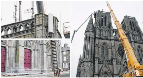  ??  ?? Le réseau téléphone, Free Mobile, devrait être plus performant avec quatre antennes installées, sur l’église Notre-Dame-desChamps.