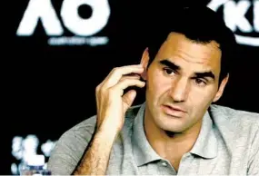  ?? DITA ALANGKARA AP ?? Roger Federer, 38, announces on Thursday that he will have knee surgery and miss at least four months of the tennis season. He expects to return for the grass season.