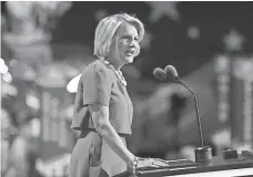  ?? ROBERT HANASHIRO, USA TODAY NETWORK ?? Sen. Shelley Moore Capito, R-W.Va., addresses the Republican National Convention in Cleveland last July.