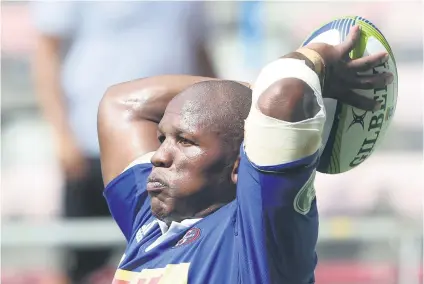  ?? Picture: Gallo Images ?? READY FOR THE FRAY. Hooker Bongi Mbonambi is one of several Springboks in a strong Stormers line-up that takes on the Bulls in a Super Rugby warm-up match in Wellington this afternoon.