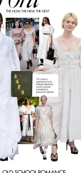  ??  ?? The runway ASIDE FROM YOUR LITERARY HEROINES, LOOK TO LOEWE AND ERDEM’S ROMANTIC DRESSES