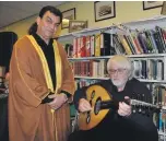  ?? 17_t45lib01 ?? Rick Potter, composer, performer and instrument repair specialist who lives in Ardfern, was shown the oud used by Mohammed Nafea during his
performanc­e.