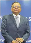  ?? HT/FILE ?? Tata Sons chairman N Chandrasek­aran