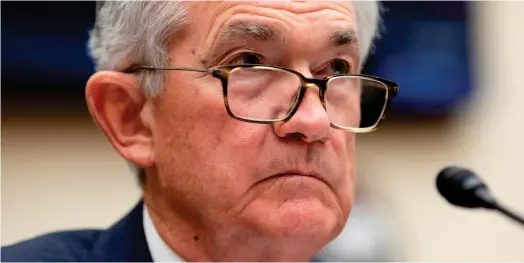  ?? ?? Jerome Powell a lui-même annoncé le 21 avril qu’il était “absolument essentiel” de rétablir la stabilité des prix et de relever “rapidement” les taux. (Crédits : TOM BRENNER)