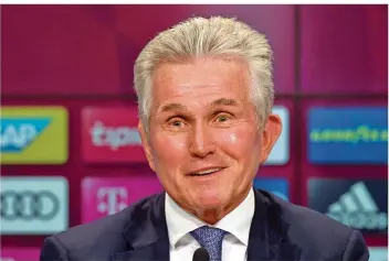 ?? FOTO: STACHE/AFP ?? Der neue Bayern-Trainer Jupp Heynckes verbreitet­e gestern bei seiner offizielle­n Präsentati­on in München schon einmal gute Stimmung. Die haben sie beim Rekordmeis­ter auch bitter nötig.