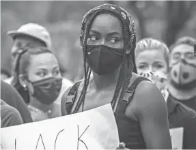  ?? THOMAS CORDY/THE PALM BEACH POST ?? Coco Gauff gave a passionate speech during a peaceful Black Lives Matter protest in her Delray Beach, Florida, hometown.