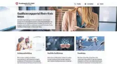  ?? SCREENSHOT: ARBEITSAGE­NTUR.DE ?? Neu im Netz: zwei Portale für berufliche Weiterbild­ung. Eines davon ist speziell auf den Rhein-Kreis ausgericht­et.