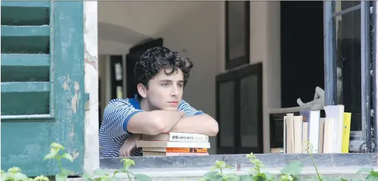  ?? SONY PICTURES CLASSICS ?? Timothée Chalamet is a marvel as the young and sexually confused Elio in Call Me by Your Name, a rich cinematic experience that is also a lush treat for the senses.