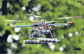  ?? Photo: FAIRFAX NZ ?? Eye in the sky: Peter Kirby’s ‘‘multicopte­r’’ drone shoots video.