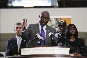  ?? (AP/Gerald Herbert) ?? Civil rights attorney Ben Crump speaks at a news conference Monday with the family of Tyre Nichols, who died after being beaten by Memphis police officers.