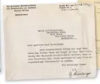  ?? ?? ■ Both the RAF and the Luftwaffe embraced a degree of chivalry in the early stages of the war. Göring was particular­ly enthusiast­ic about romanticis­ed aerial encounters as this letter to Australian author, Leslie Sutherland reveals. (Author’s collection)