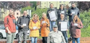  ?? FOTO: JEHE ?? Die Vertreter einiger Organisati­onen, die am Marsch teilnehmen.