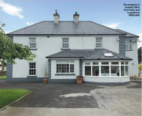  ??  ?? The property is located 10km from Kells and is guided at €650,000