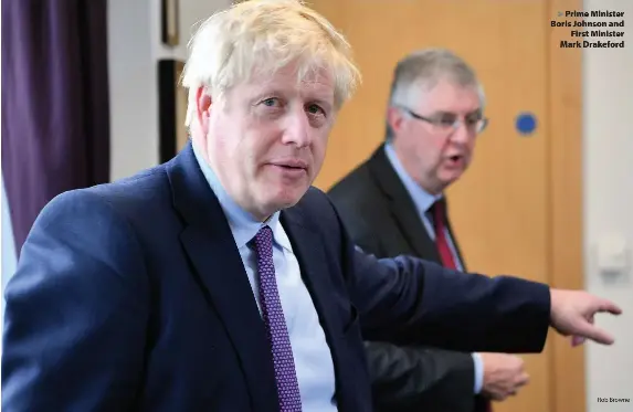  ?? Rob Browne ?? > Prime Minister Boris Johnson and First Minister Mark Drakeford