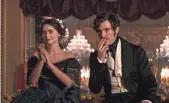  ?? GARETH GATRELL, ITV PLC, FOR MASTERPIEC­E ?? The royals (Jenna Coleman and Tom Hughes) navigate their roles as spouses and monarchs on Victoria.