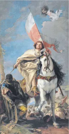  ?? FOTO: CSANAD SZESZTAY ?? „Der heilige Jakobus der Ältere“von Giovanni Battista Tiepolo ist eine Leihgabe aus dem Kunstmuseu­m Budapest.