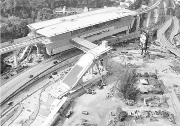  ??  ?? Photo shows Gamuda’s constructi­on progress of the KVMRT Line 1 – Pusat Bandar Damansara Station. Gamuda’s results for FY17 generally came in line with expectatio­ns and analysts believe that the group will continue its strong growth momentum into FY18,...