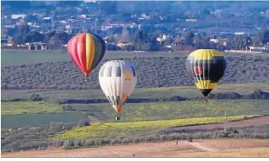  ??  ?? Globos aerostátic­os participan­tes en la competició­n del pasado mes de marzo.