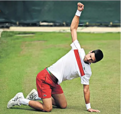  ??  ?? Game on: Djokovic’s unpopulari­ty with the Wimbledon crowd has inspired his march to today’s semi-final with Nadal (left)