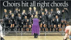  ?? Picture: ALAN EASON ?? ON SONG: Selborne Primary Chamber Choir, conducted by Michelle Venter, won their category at the East London Port Rex Lions Eisteddfod on Monday evening