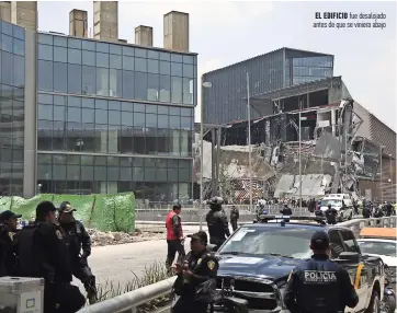  ??  ?? El Edificio fue desalojado antes de que se viniera abajo