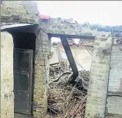  ?? HT PHOTO ?? The collapsed roof of a house at Chuharpur village in Nawanshahr on Sunday.