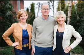  ?? COURTESY OF KRISTI GAGE-LINDERMAN ?? From left, Kristi Gage-Linderman, chief operating officer of Gage Personnel in West Reading, Berks County, with her parents, Bill and Gwen Gage.