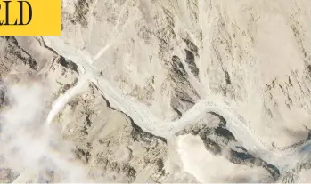 ?? 2020 PLANET LABS, INC./AFP VIA GETTY IMAGES ?? This handout satellite image taken on Tuesday, and released by 2020 Planet Labs, Inc., shows Galwan Valley, which
lies between China’s Tibet and India’s Ladakh. The two countries share a border along the Himalayas.