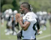  ?? AP ERIC RISBERG ?? In this June 11, 2019, file photo, Oakland Raiders wide receiver Antonio Brown is shown during an NFL football minicamp in Alameda, Calif. The Raiders and their big personalit­ies like Antonio Brown and Richie Incognito are ready to be stars on HBO’S “Hard Knocks.”