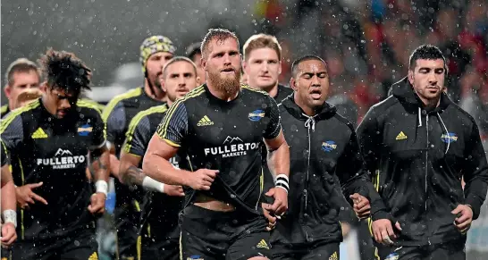  ?? GETTY IMAGES ?? Leading the way as always, England-bound Hurricanes captain Brad Shields has earned admirers for what he brings to his rugby, both on and off the field.