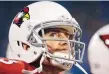  ?? DAVID J. PHILLIP/AP FILE ?? Cardinals quarterbac­k Carson Palmer, at age 36, is still trying to shake the label of not being able to win a big game.