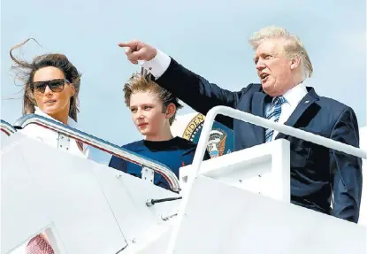  ?? YURI GRIPAS/REUTERS ?? La familia Trump pasará el fin de semana en un campo de golf del magnate en Nueva Jersey.