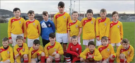  ??  ?? The Moyne Rangers squad prior to Saturday’s home clash.