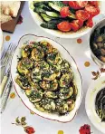  ??  ?? Courgettes with Lyok dressing