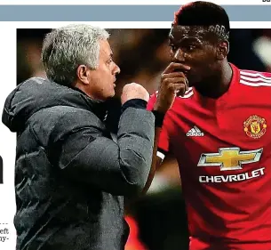  ?? GETTY IMAGES ?? Bad run: Mourinho admits Pogba (right) is not at his best