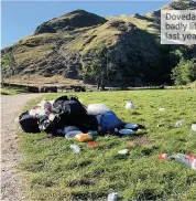  ??  ?? Dovedale was badly littered last year