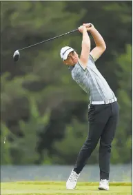  ?? Warren Little / Getty Images ?? Theo Humphrey of Greenwich plays his shot from the sixth tee during Friday’s second round of the U.S. Open at Shinnecock Hills Golf Club.