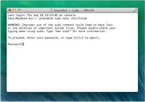  ??  ?? Apple is explicit in its warning when making advanced tweaks in Terminal – we’re doing serious stuff.