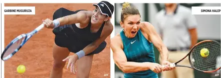  ??  ?? GARBINE MUGURUZA SIMONA HALEP