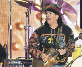  ??  ?? Legendary guitarist Carlos Santana was among several artists who cancelled highprofil­e Israeli gigs in 2010, including US folk singer Devendra Banhart FilmMagic