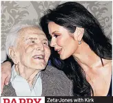  ??  ?? PAPPY Zeta-Jones with Kirk Douglas in November