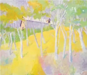  ??  ?? Wolf Kahn (1927-2020), High Barn. Oil on canvas, 52 x 60 in. Estimate: $30/50,000