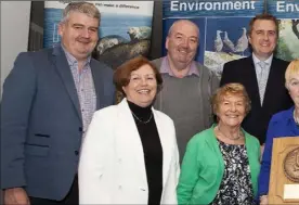  ??  ?? Monageer Parish Grotto Group receiving their award. From left: Cllr Oliver Walsh, Freda Shaughness­y, Liam Nolan, Susan Crampton, Deputy James Browne TD, Marie Power, Cllr Pip Breen, Cliona Connolly (environmen­t education officer, WCC) and Cllr Willie Kavanagh.