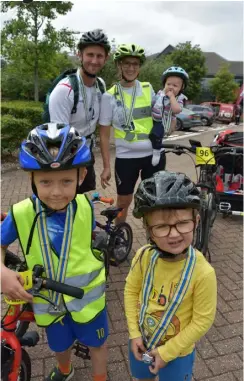  ?? ?? RIDING TOGETHER: The Bikeathon caters for everyone from families to serious club cyclists