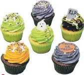  ?? ?? TRICK OR TREAT Spooky season will soon be upon us, so why not get ready with these terrifying­ly tasty treats that will only leave a good taste in your mouth? Halloween cupcakes, £27.99 for eight, Lola’s Cupcakes