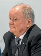  ?? ?? Regional council chairperso­n Russ Rimmington is facing being removed at a meeting on Monday but two councillor­s are against the move.