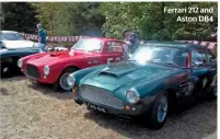  ??  ?? Ferrari 212 and Aston DB4