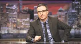  ?? HBO / Eric Liebowitz ?? John Oliver on the set of the HBO program “Last Week Tonight With John Oliver.”